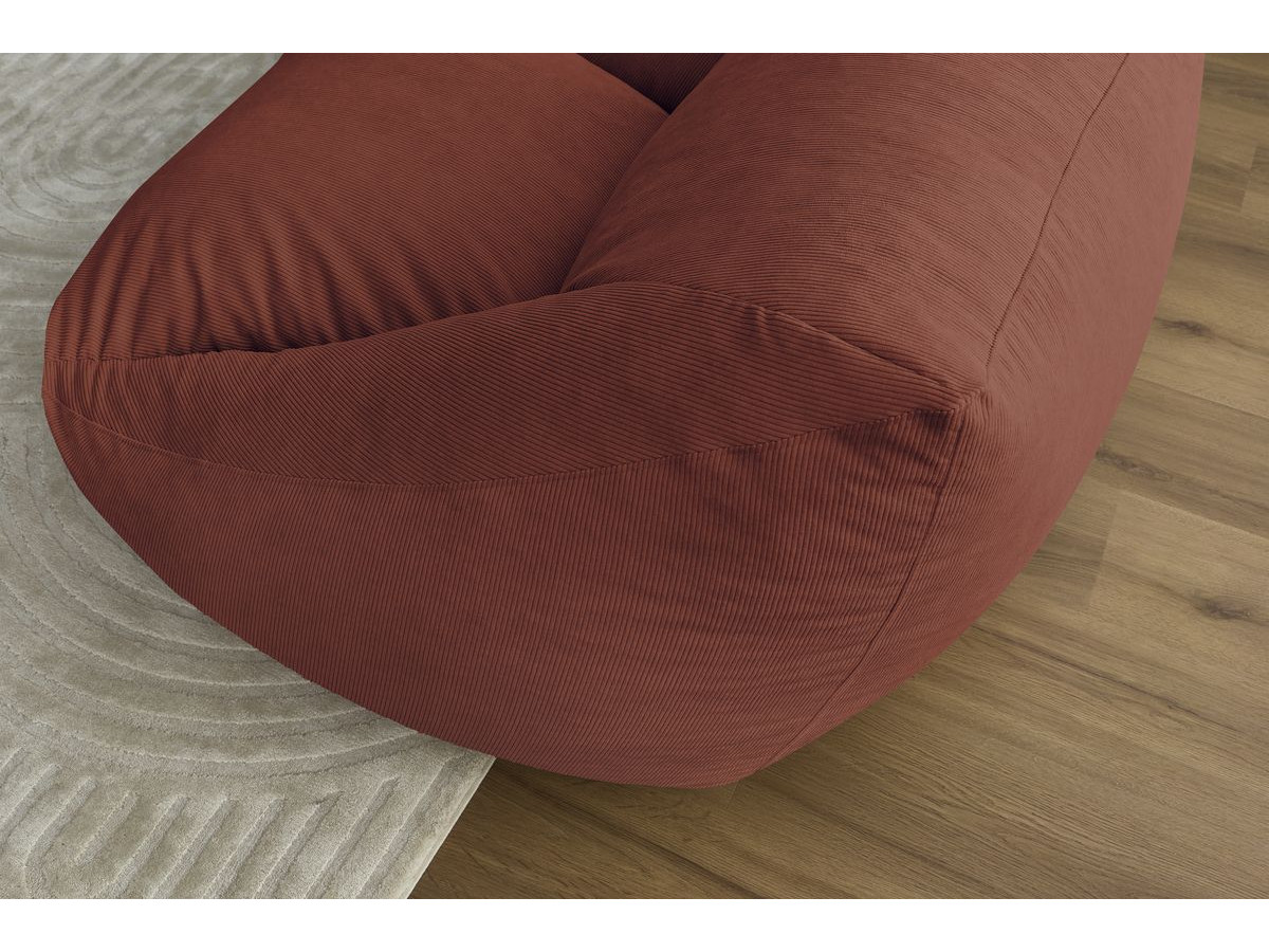 Pouf ultra moelleux LILIBET velours côtelé