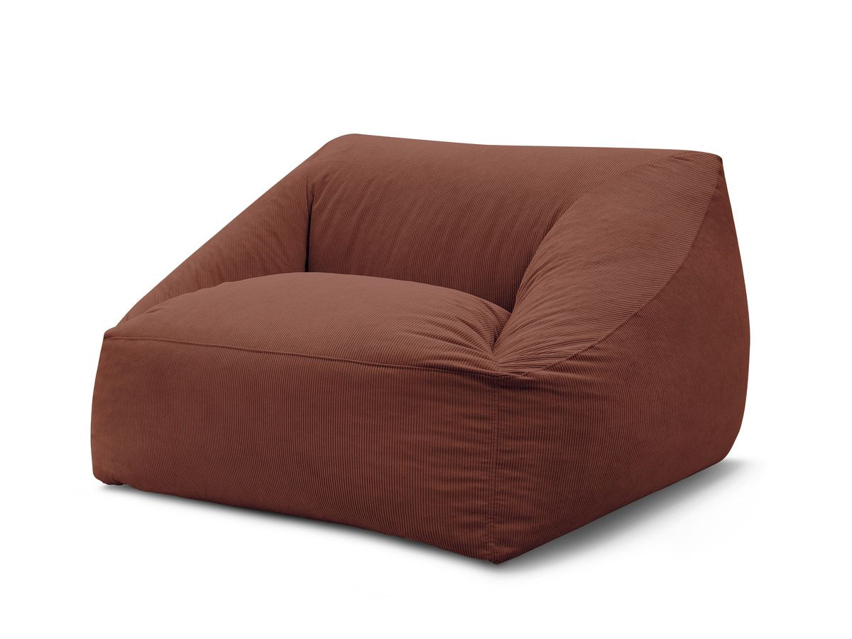 Pouf ultra moelleux LILIBET velours côtelé
