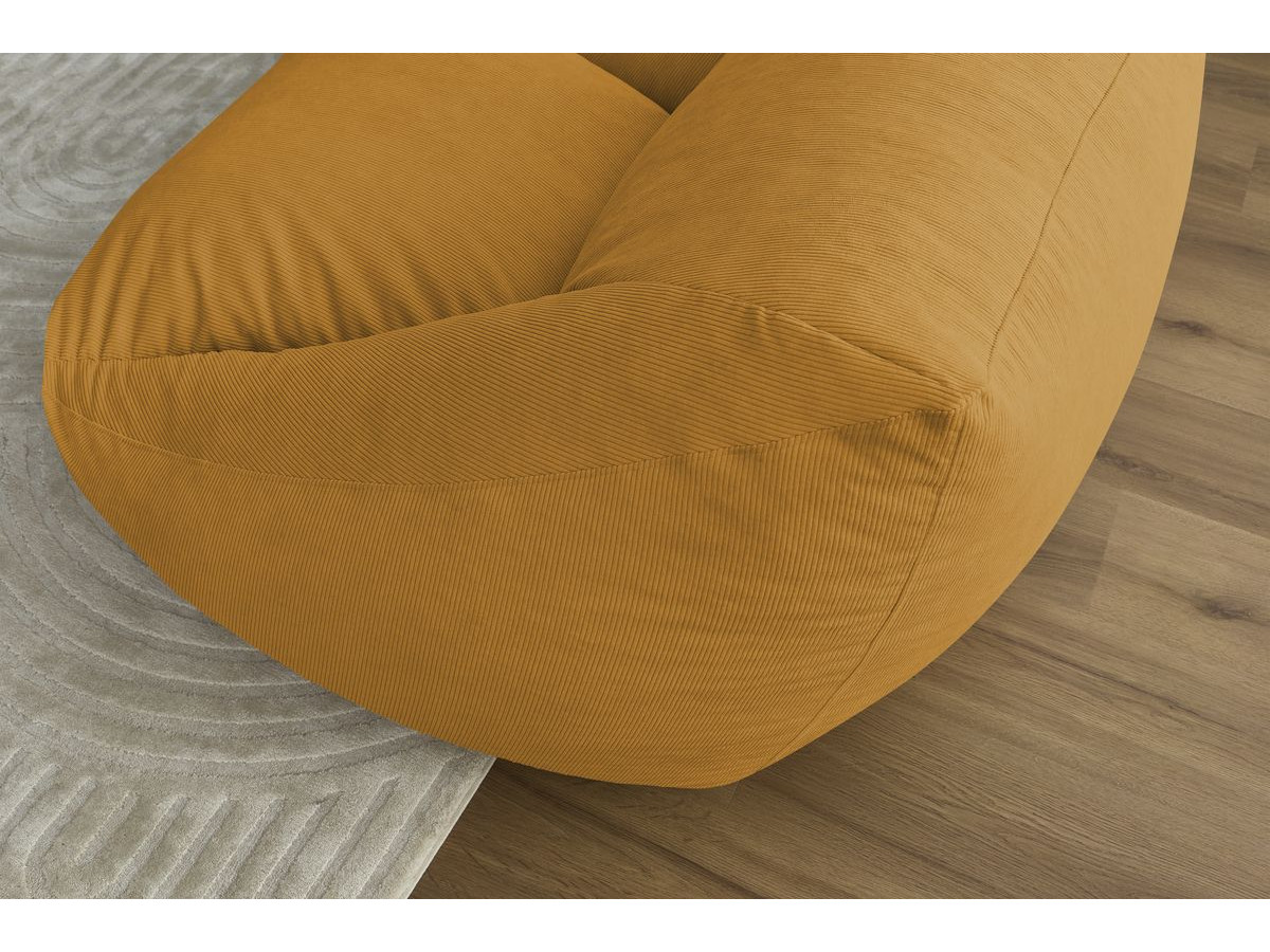 Pouf ultra moelleux LILIBET velours côtelé
