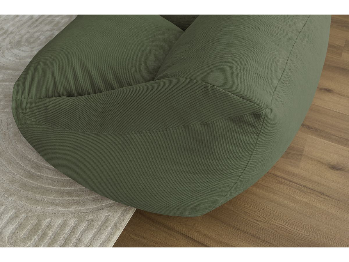 Pouf ultra moelleux LILIBET velours côtelé
