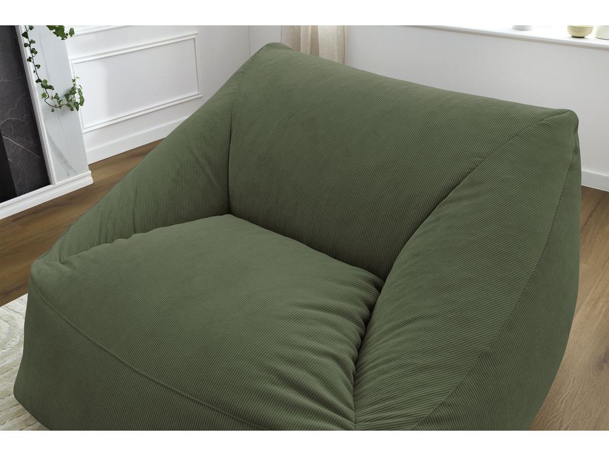 Pouf ultra moelleux LILIBET velours côtelé
