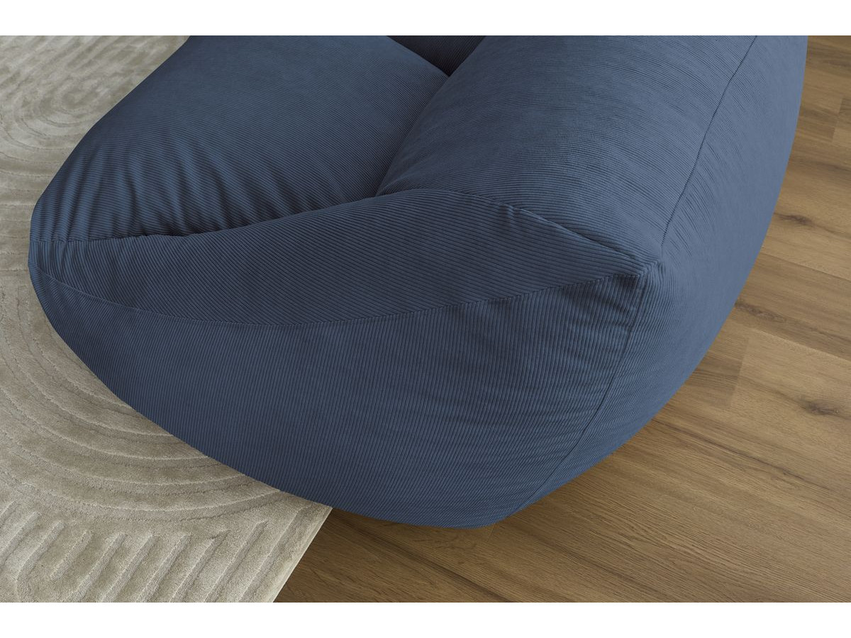 Pouf ultra moelleux LILIBET velours côtelé