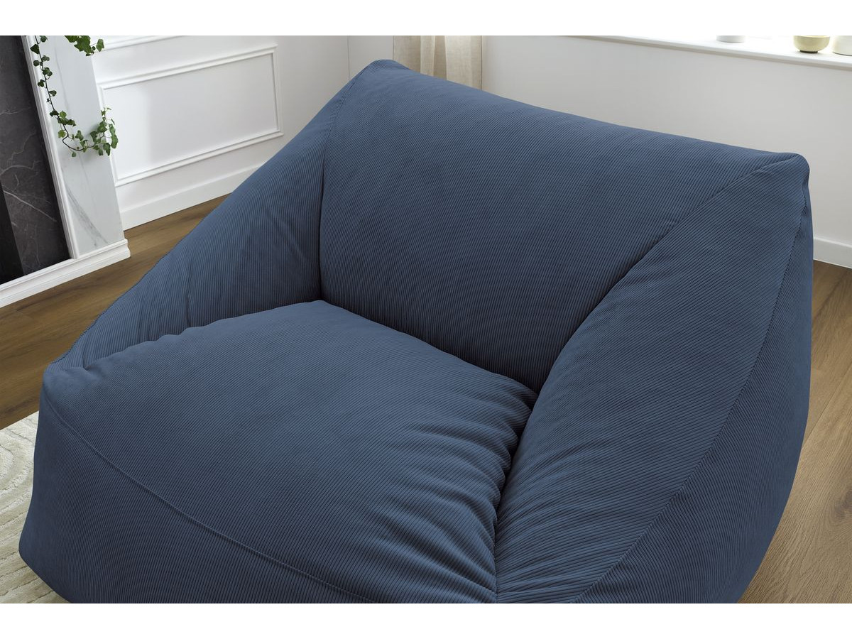 Pouf ultra moelleux LILIBET velours côtelé