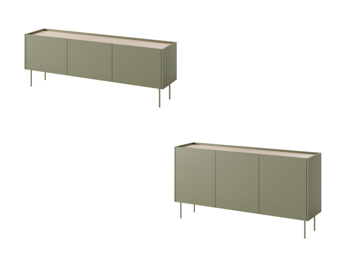 Ensemble ATLAS avec buffet 170 cm + meuble TV 170 cm vert — vue 6