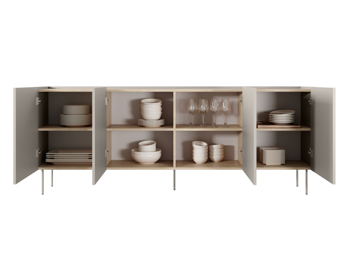 Ensemble ATLAS avec buffet 220 cm + meuble TV 220 cm beige — vue 5