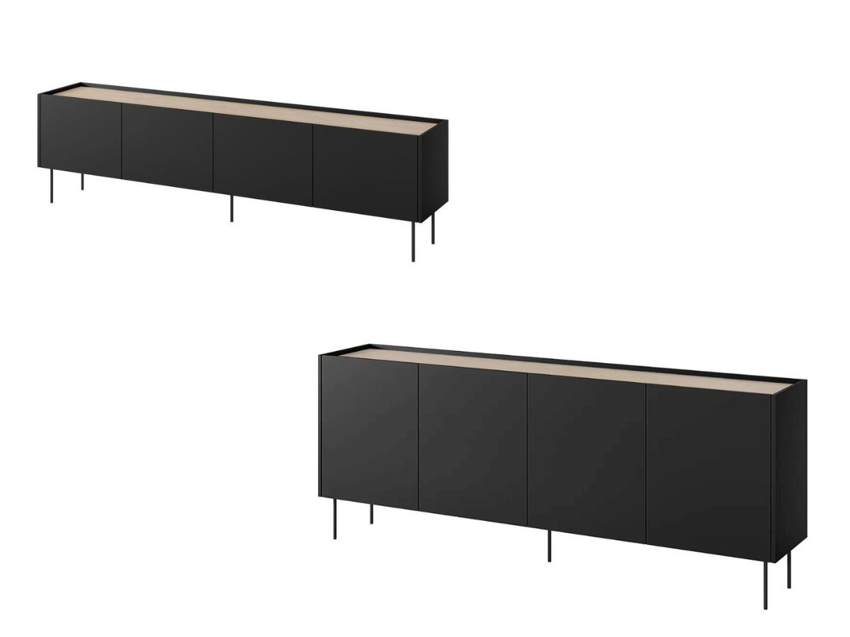 ATLAS set met 220 cm dressoir + 220 cm tv-meubel