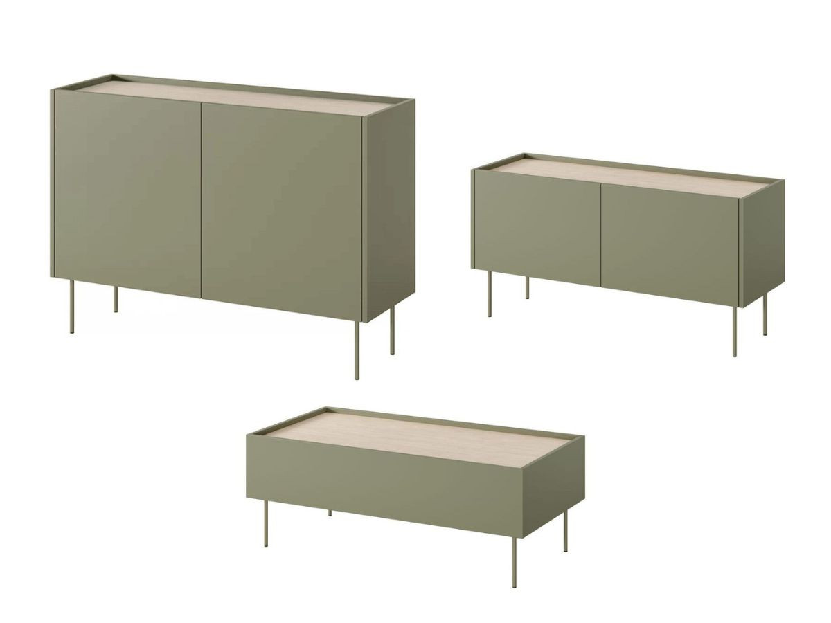 ATLAS set met 120 cm dressoir + 120 cm tv-meubel + 120 cm salontafel