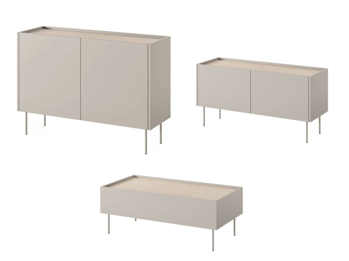 ATLAS set met 120 cm dressoir + 120 cm tv-meubel + 120 cm salontafel