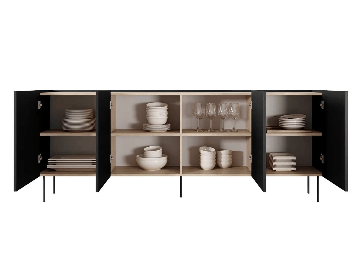 ATLAS set met 220 cm dressoir + 220 cm tv-meubel + 120 cm salontafel