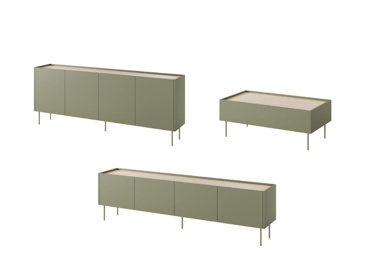 ATLAS set met 220 cm dressoir + 220 cm tv-meubel + 120 cm salontafel
