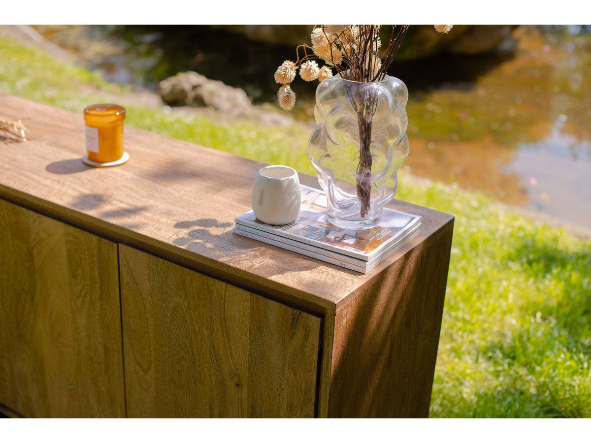 BERGERAC 3-deurs dressoir 190 cm Massief mangohout