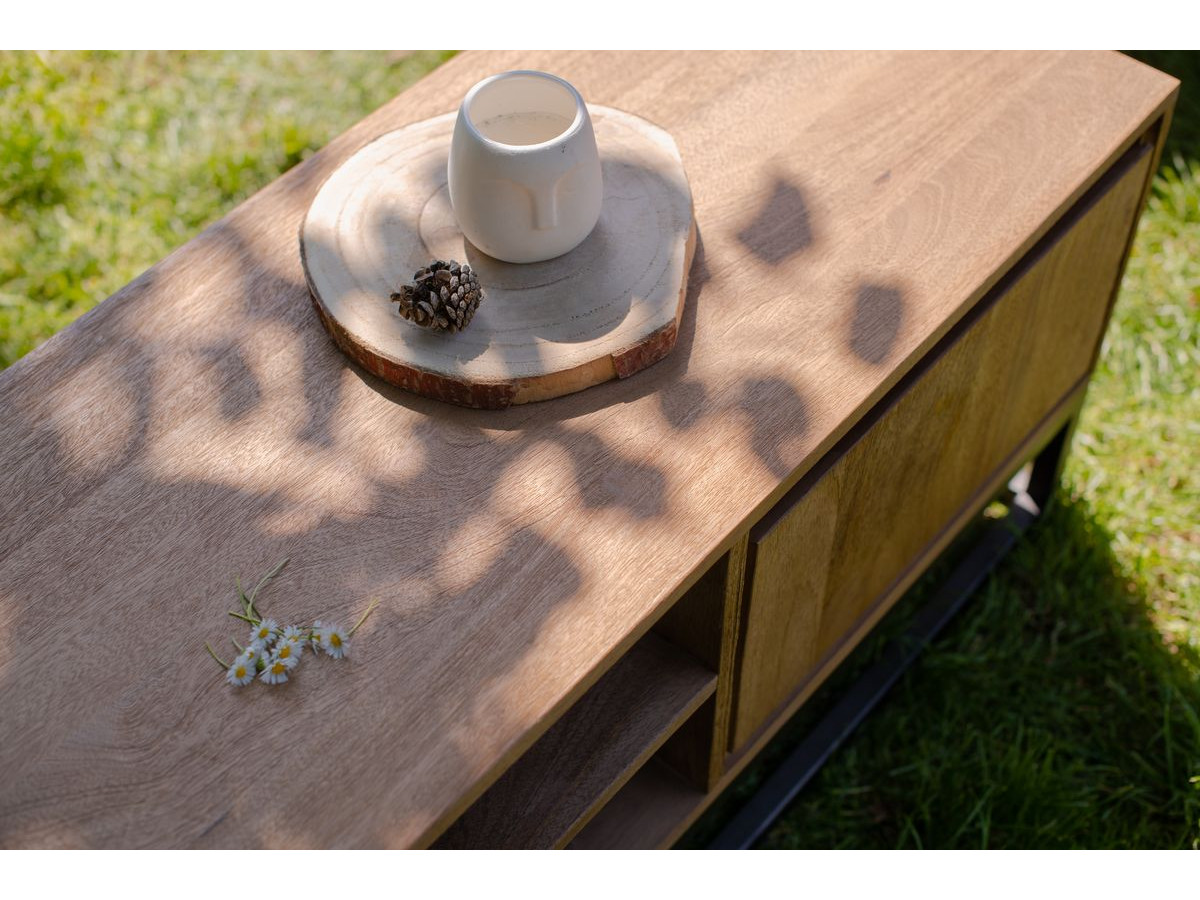 BERGERAC TV-meubel 200 cm Massief mangohout