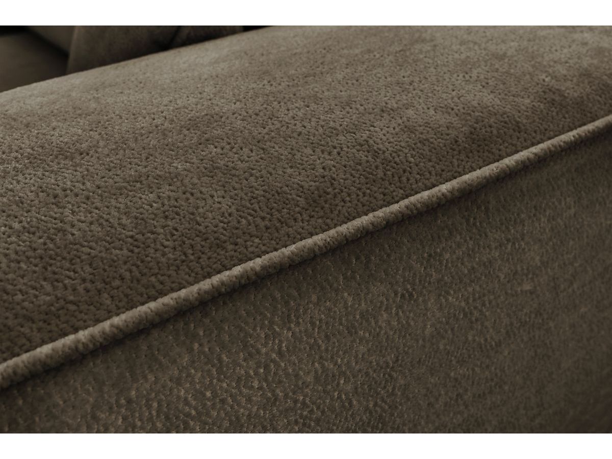 Canapé d'angle fixe EVEREST tissu chiné - Orange - Angle droit - 10 coussins