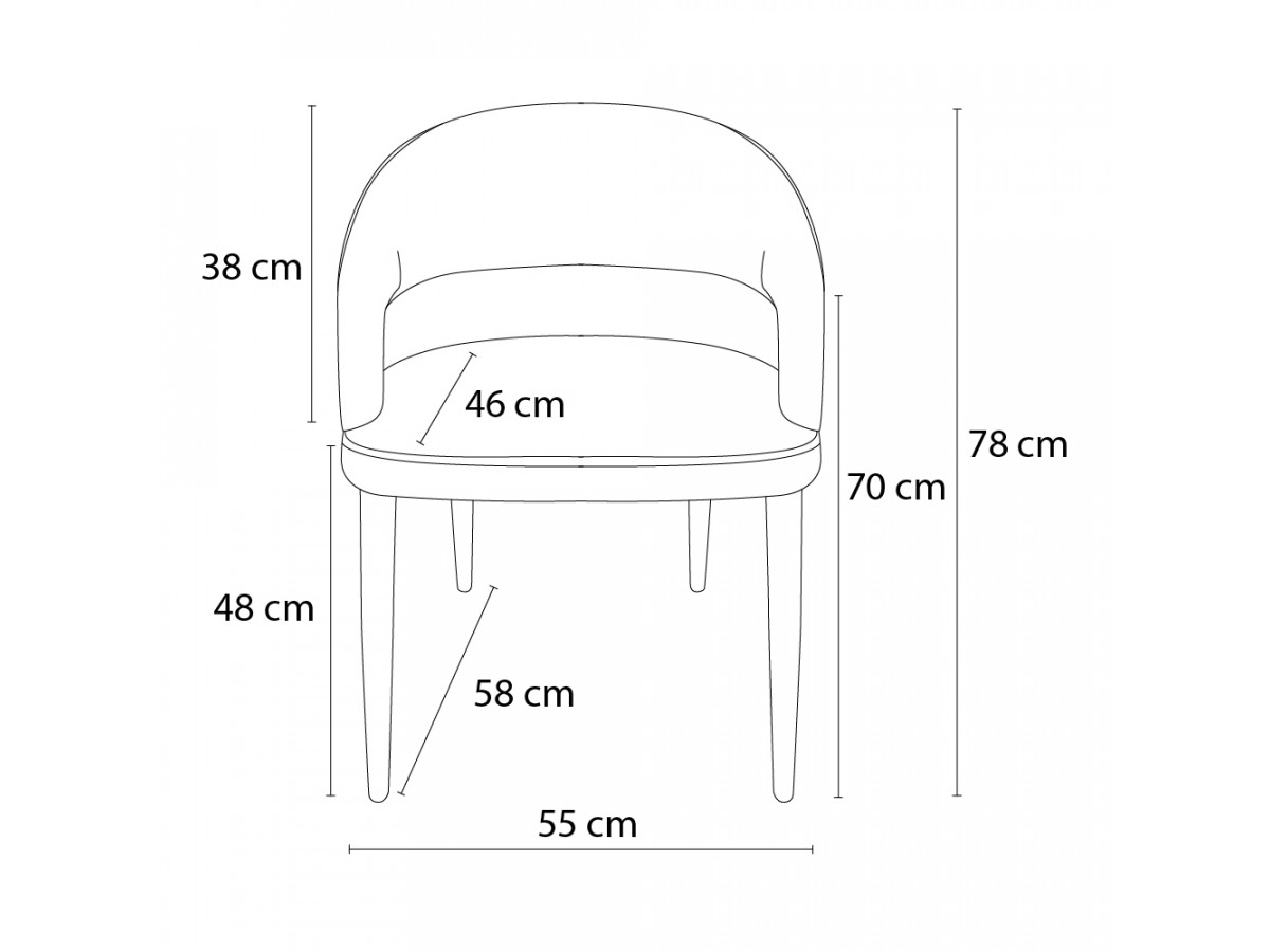 Set van 2 LOUIS stoelen in structuurstof