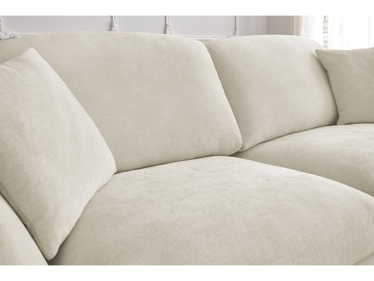 Canapé droit convertible CEZANNE ouverture express tissu lisse