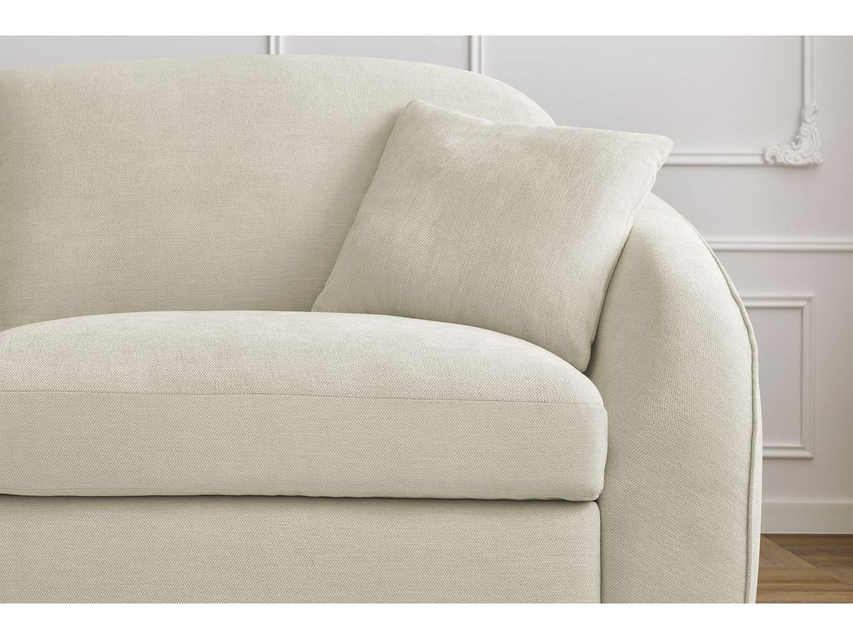 Canapé droit convertible CEZANNE ouverture express tissu lisse