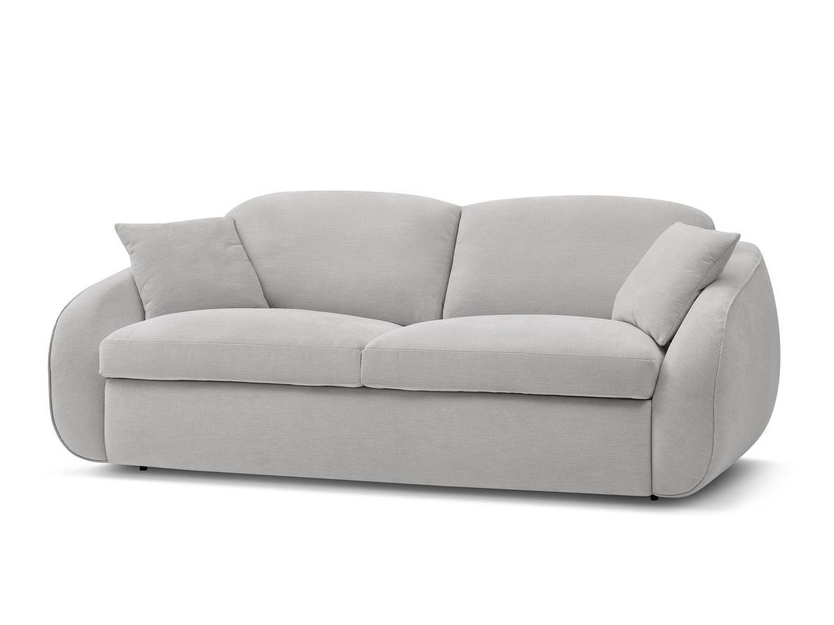 Canapé droit convertible CEZANNE ouverture express tissu lisse
