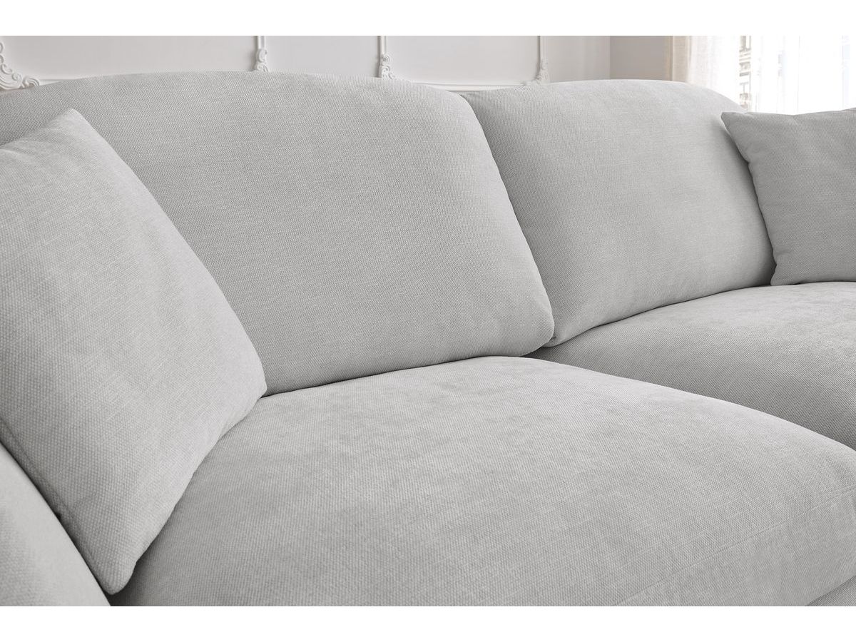 Canapé droit convertible CEZANNE ouverture express tissu lisse
