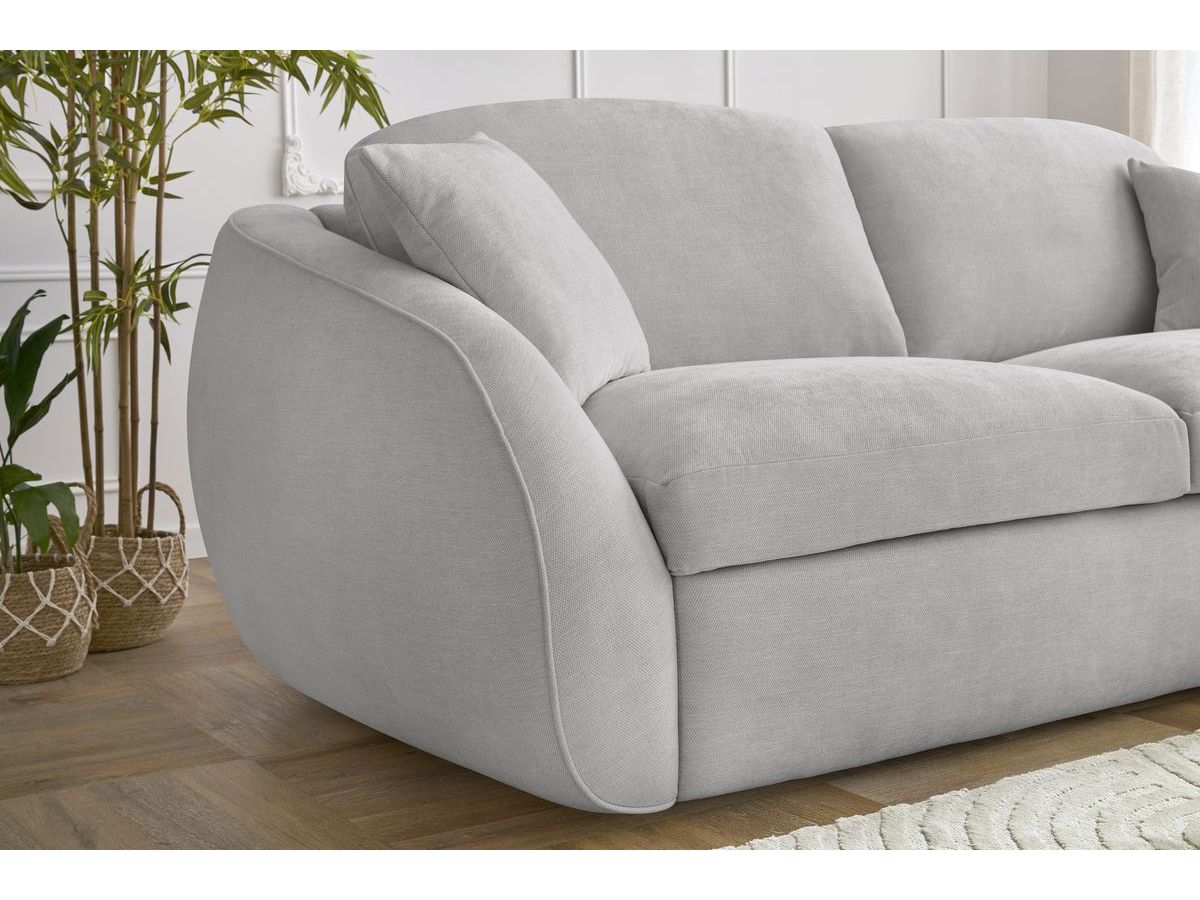 Canapé droit convertible CEZANNE ouverture express tissu lisse