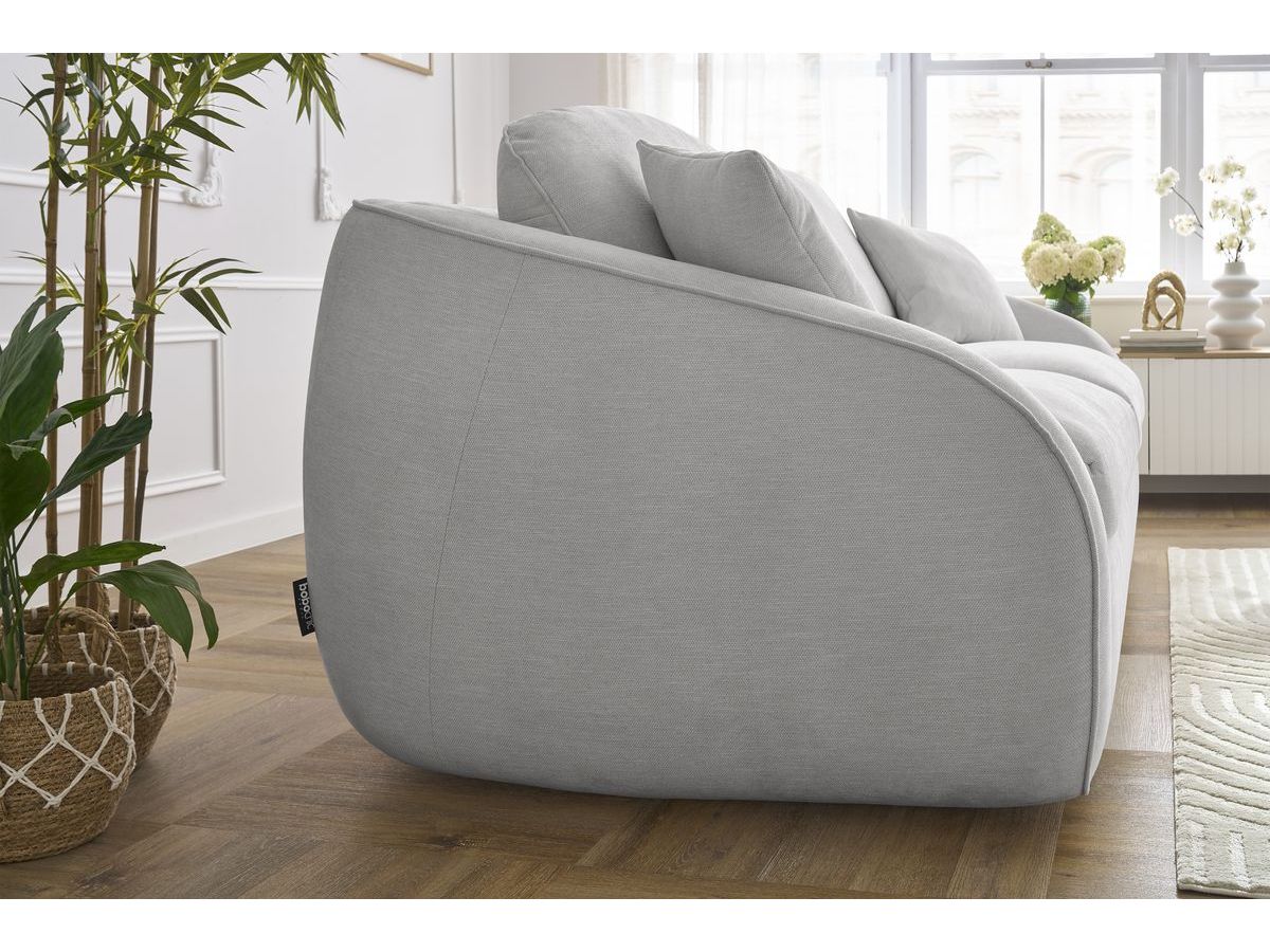 Canapé droit convertible CEZANNE ouverture express tissu lisse