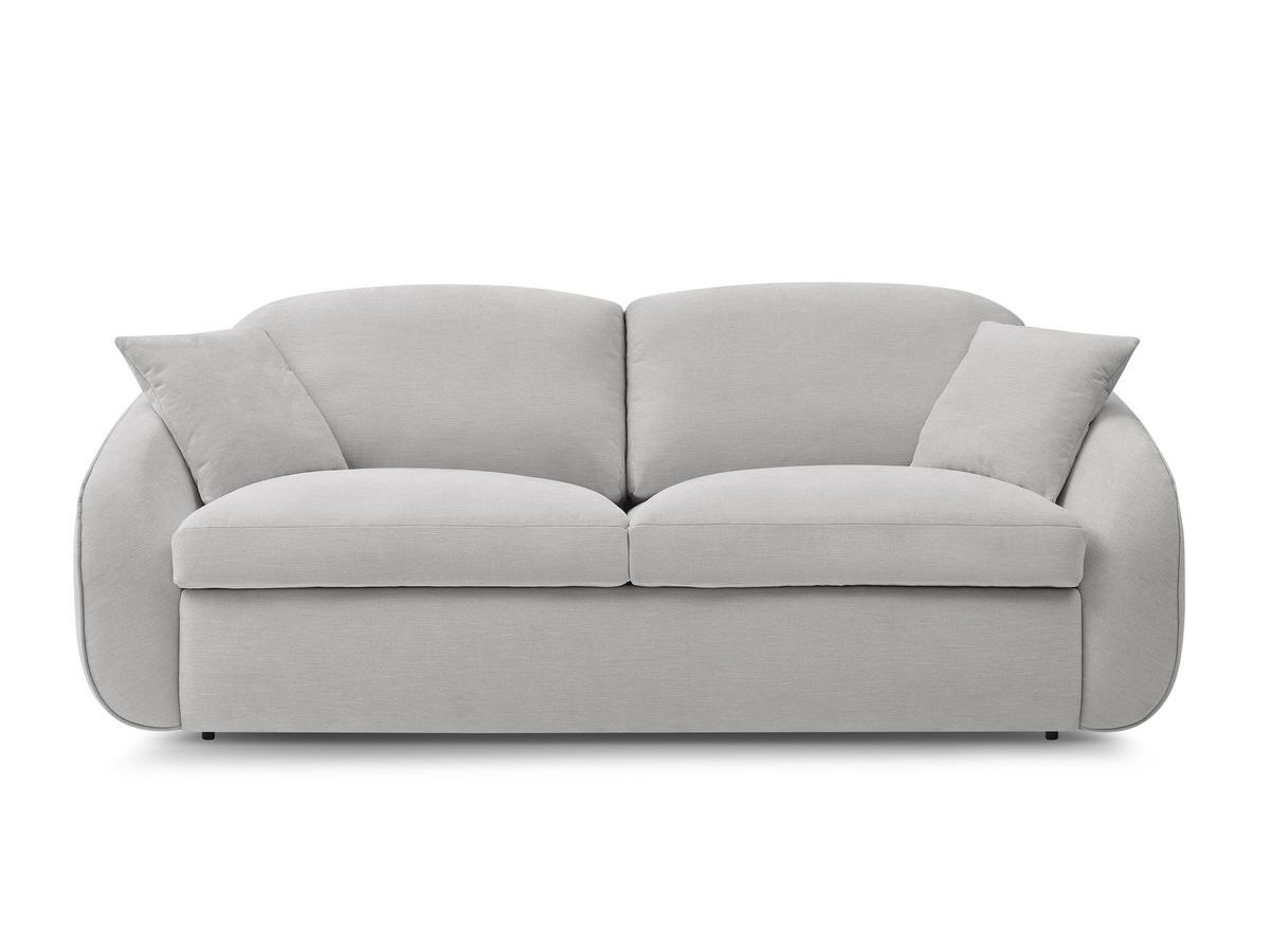 Canapé droit convertible CEZANNE ouverture express tissu lisse