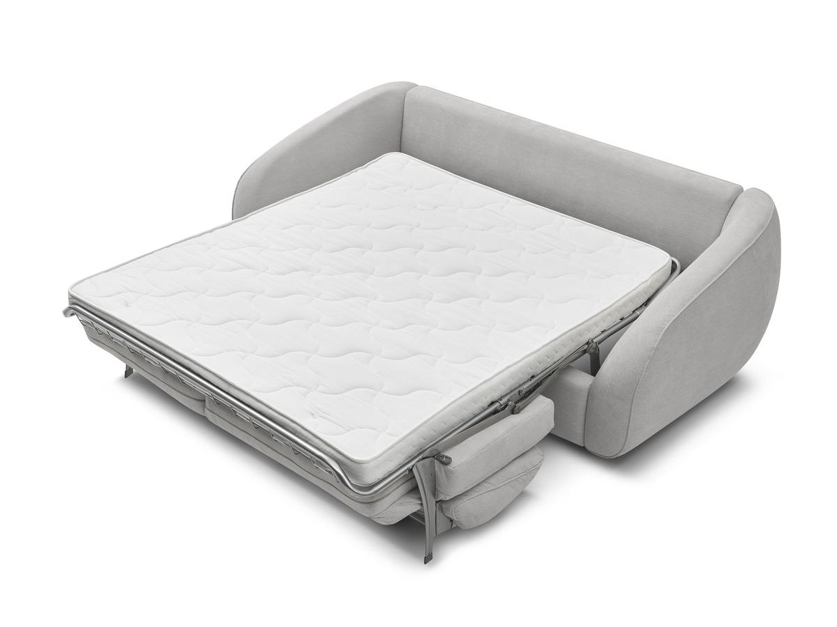 Canapé droit convertible CEZANNE ouverture express tissu lisse