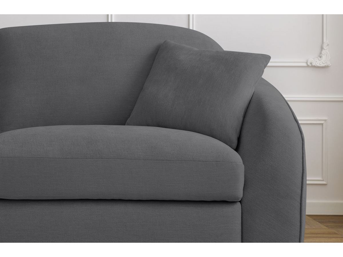 Canapé droit convertible CEZANNE ouverture express tissu lisse