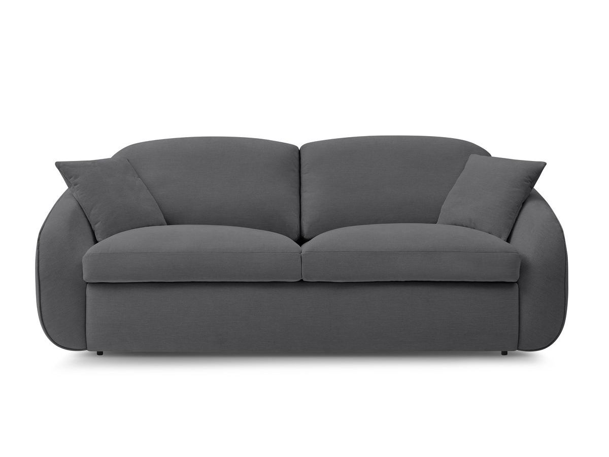 Canapé droit convertible CEZANNE ouverture express tissu lisse