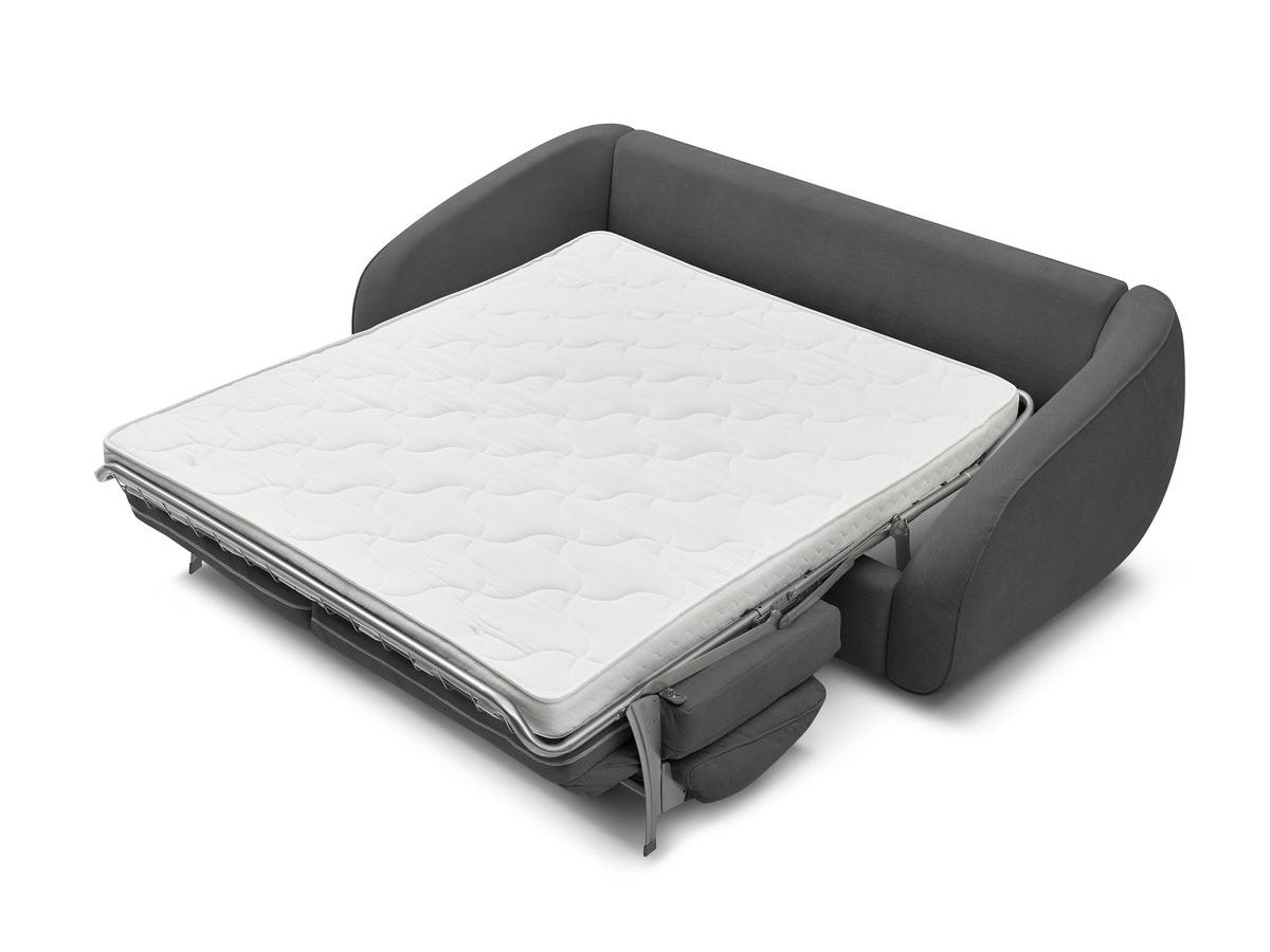 Canapé droit convertible CEZANNE ouverture express tissu lisse