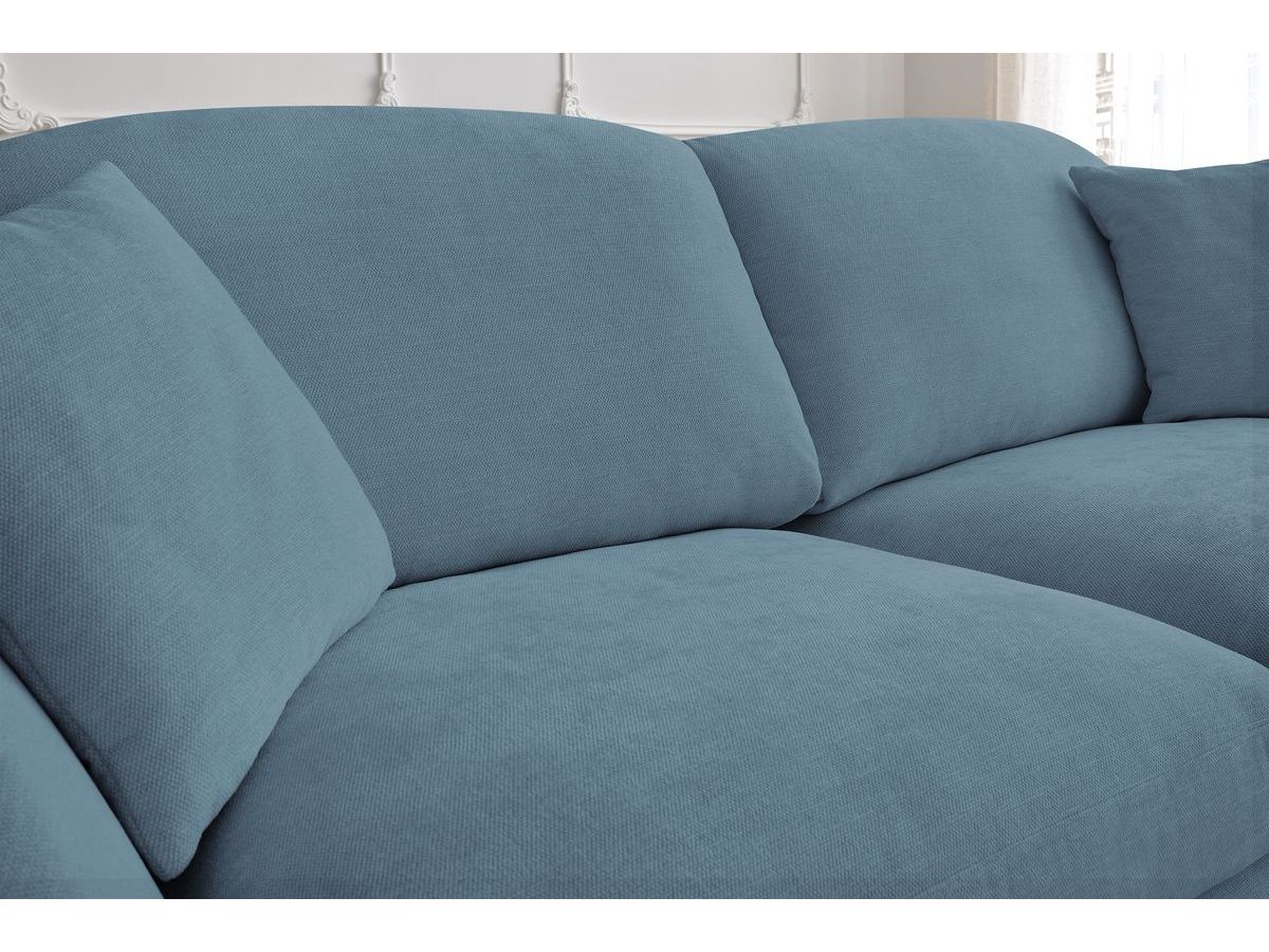 Canapé droit convertible CEZANNE ouverture express tissu lisse