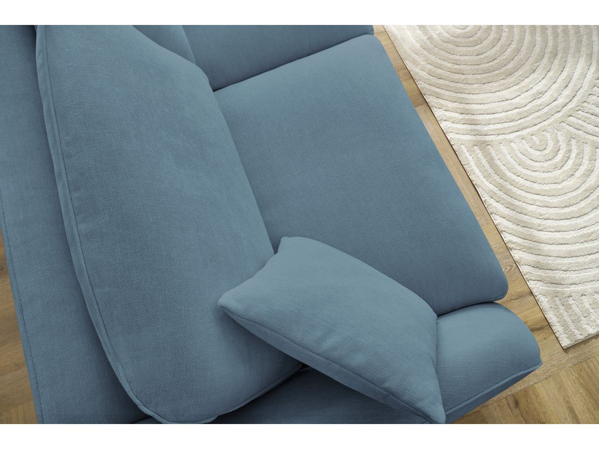 Canapé droit convertible CEZANNE ouverture express tissu lisse