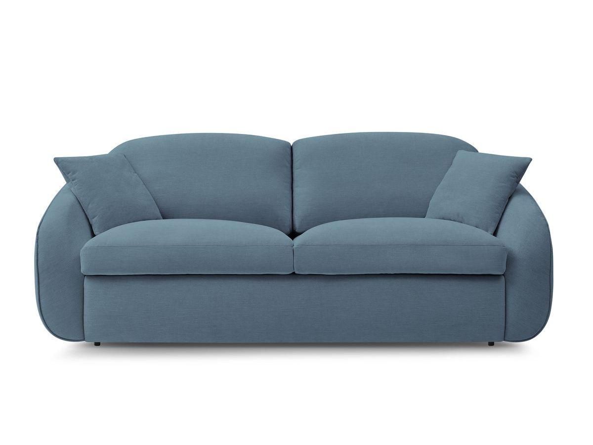 Canapé droit convertible CEZANNE ouverture express tissu lisse