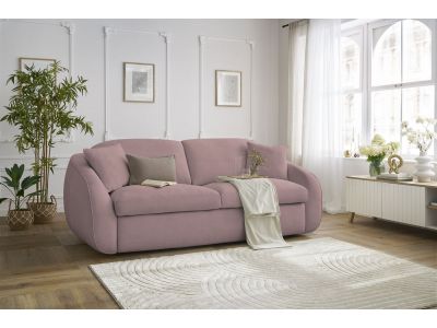 Canapé droit convertible CEZANNE ouverture express tissu lisse