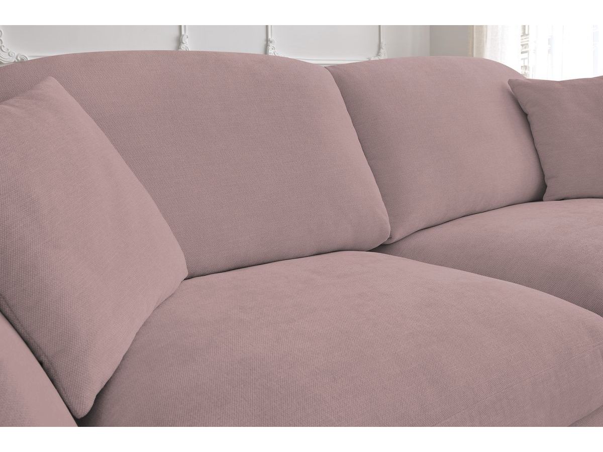 Canapé droit convertible CEZANNE ouverture express tissu lisse