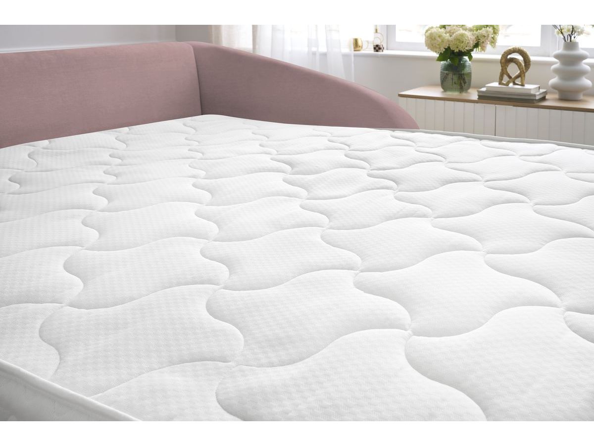Canapé droit convertible CEZANNE ouverture express tissu lisse