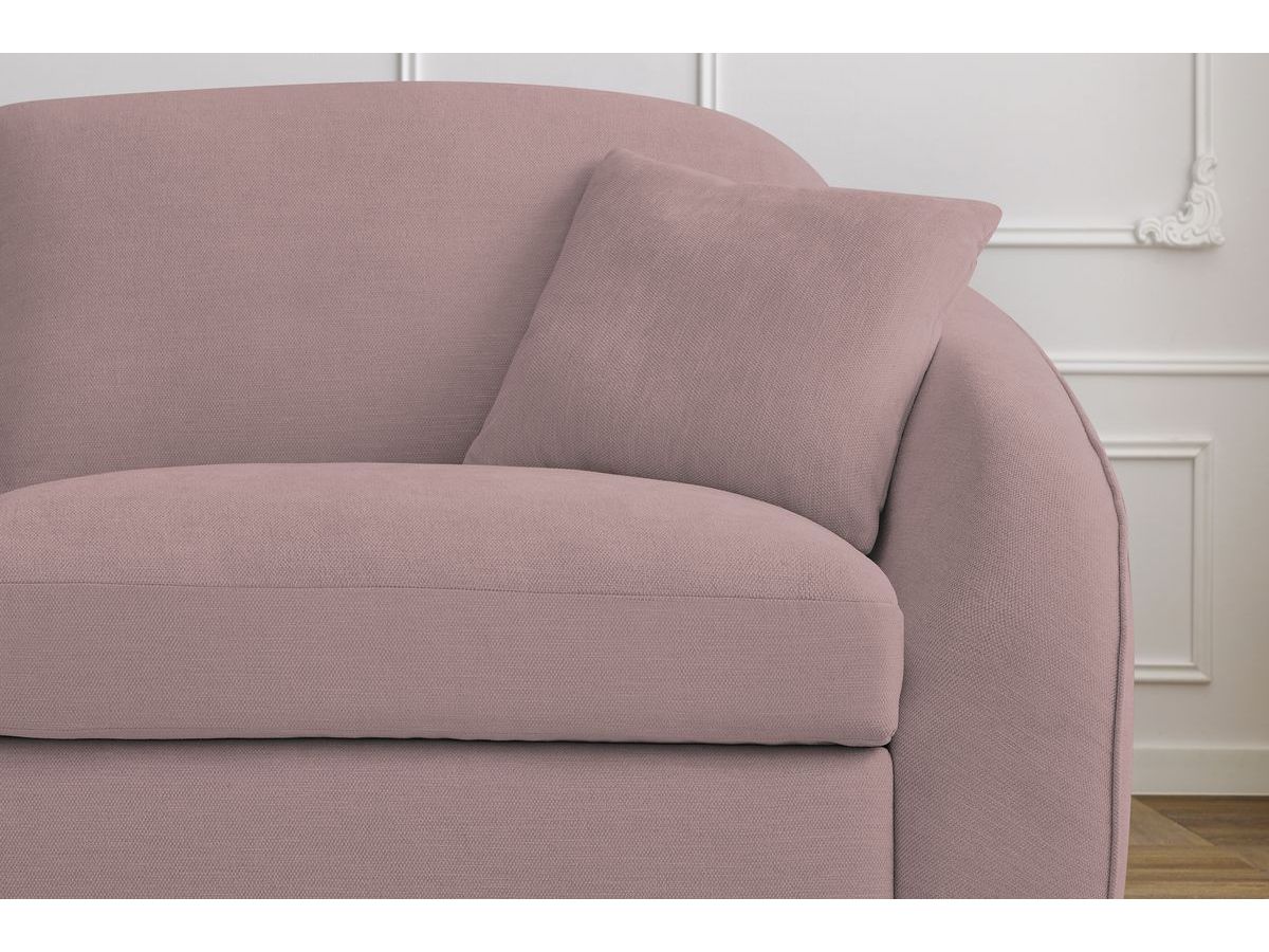 Canapé droit convertible CEZANNE ouverture express tissu lisse
