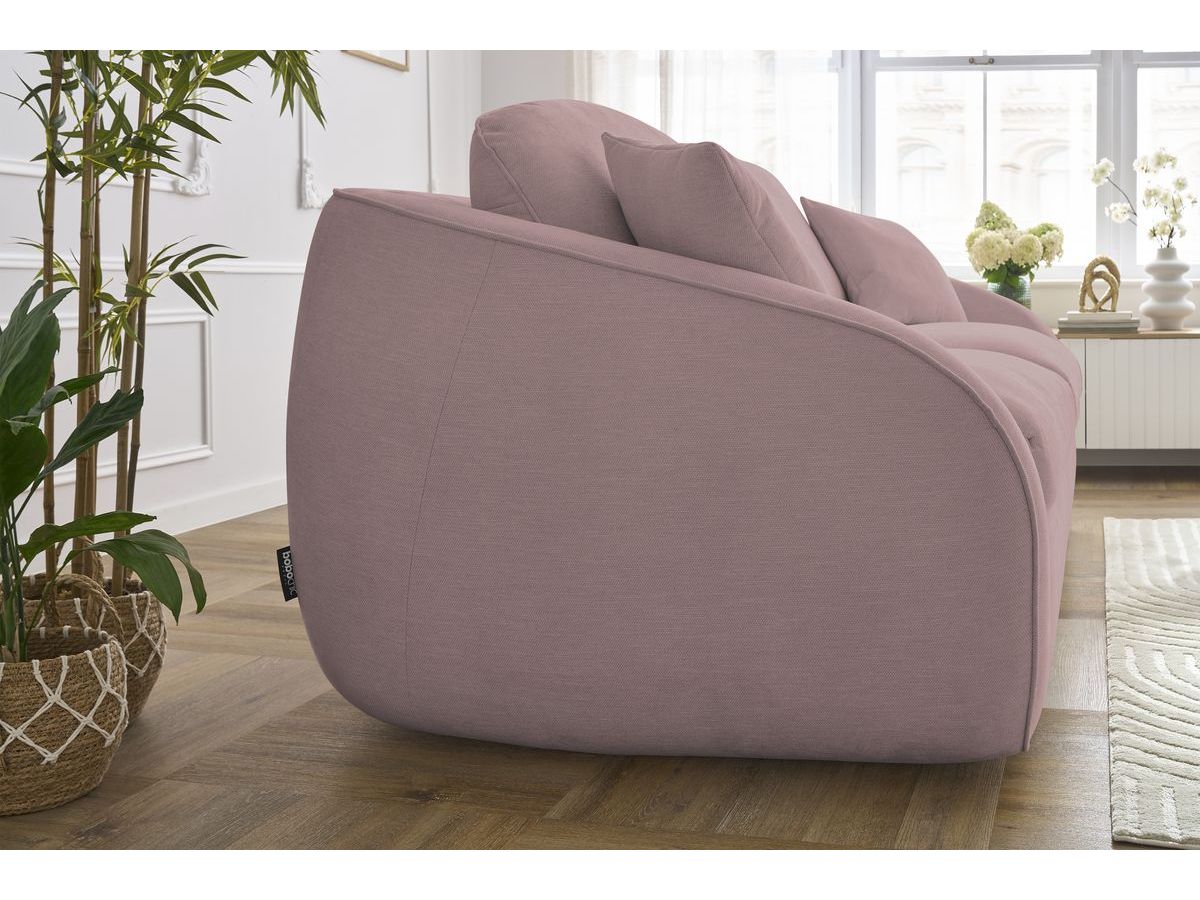Canapé droit convertible CEZANNE ouverture express tissu lisse