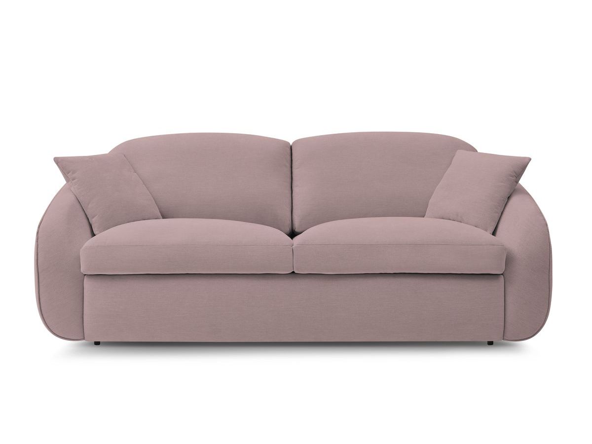 Canapé droit convertible CEZANNE ouverture express tissu lisse