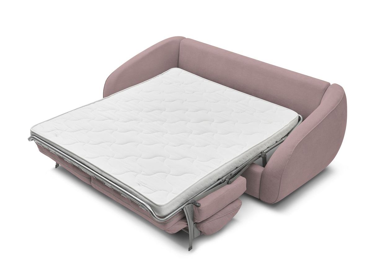 Canapé droit convertible CEZANNE ouverture express tissu lisse