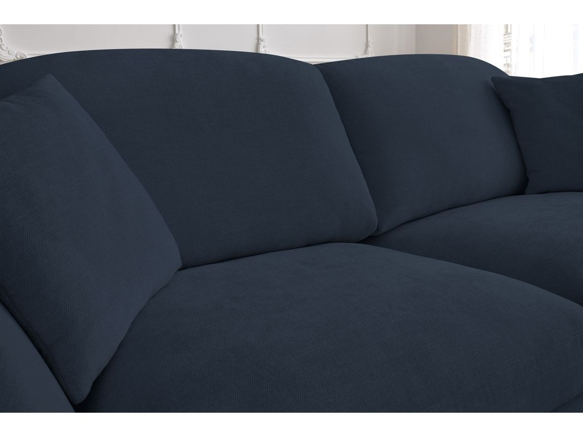 Canapé droit convertible CEZANNE ouverture express tissu lisse
