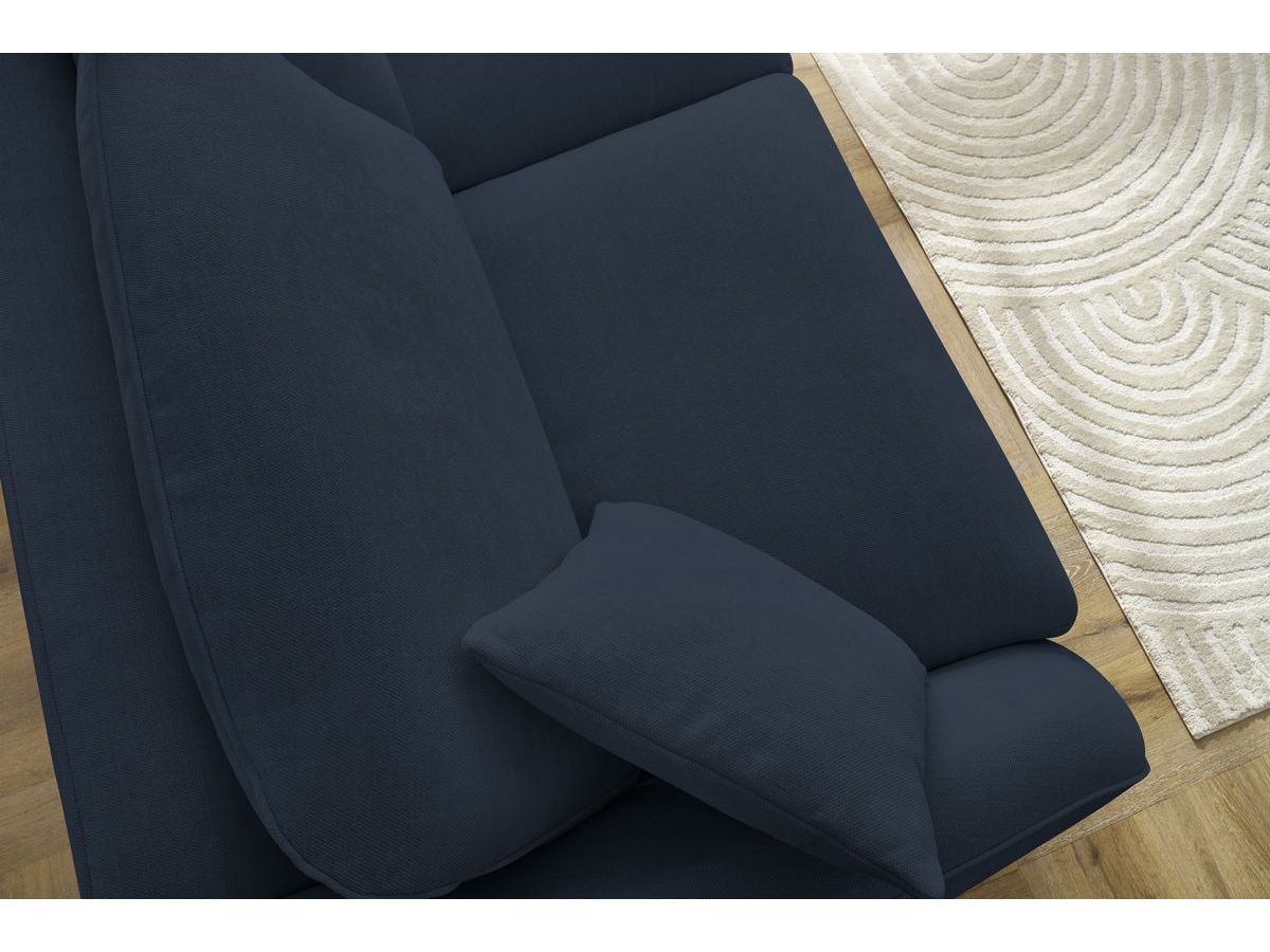 Canapé droit convertible CEZANNE ouverture express tissu lisse