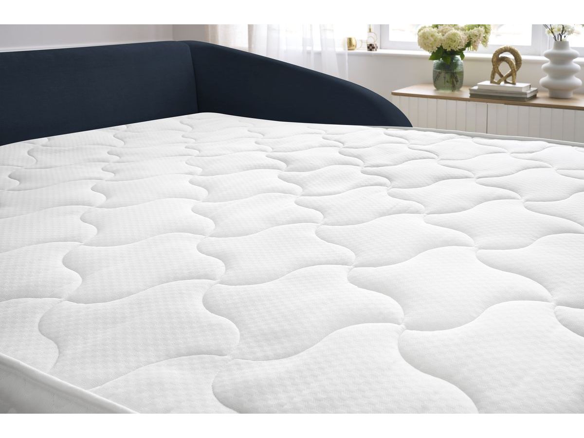 Canapé droit convertible CEZANNE ouverture express tissu lisse