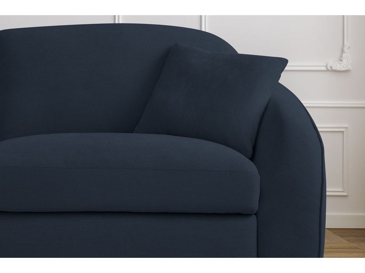 Canapé droit convertible CEZANNE ouverture express tissu lisse