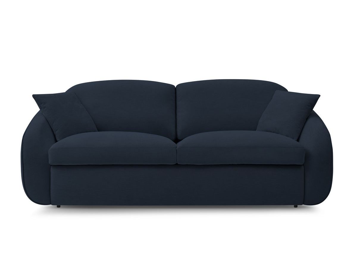 Canapé droit convertible CEZANNE ouverture express tissu lisse