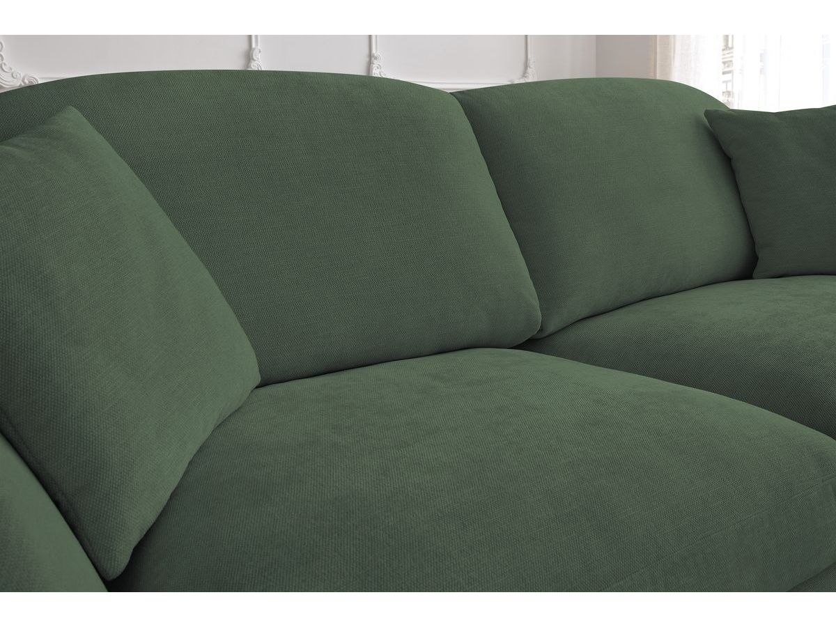 Canapé droit convertible CEZANNE ouverture express tissu lisse