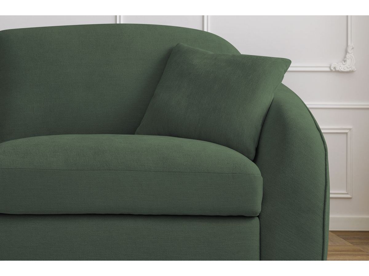 Canapé droit convertible CEZANNE ouverture express tissu lisse