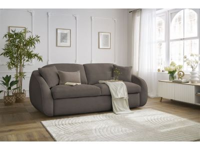 Canapé droit convertible CEZANNE ouverture express tissu lisse