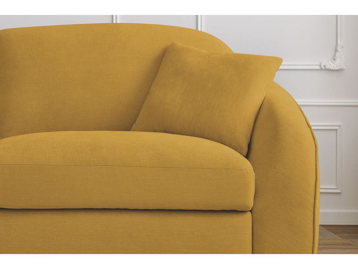 Canapé droit convertible CEZANNE ouverture express tissu lisse