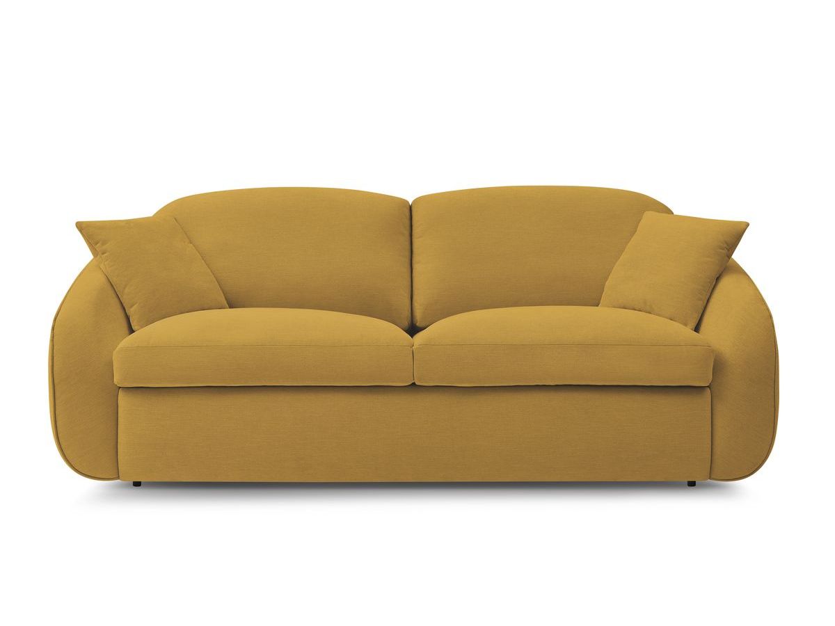Canapé droit convertible CEZANNE ouverture express tissu lisse
