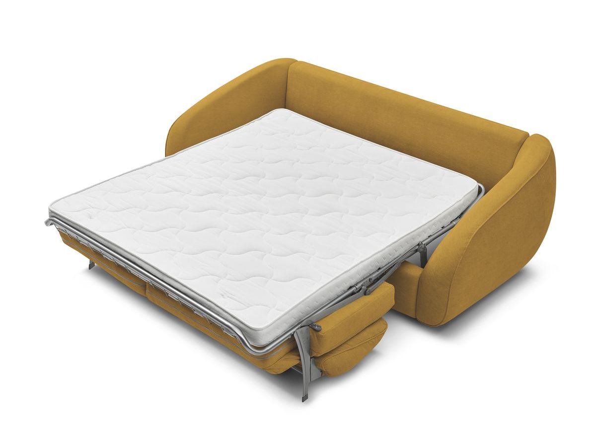 Canapé droit convertible CEZANNE ouverture express tissu lisse